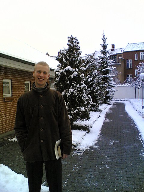 Out in the snow with Kevin