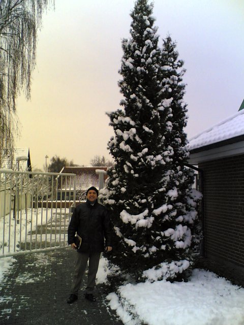 Out in the snow with Kevin