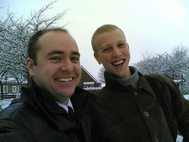 Out in the snow with Kevin