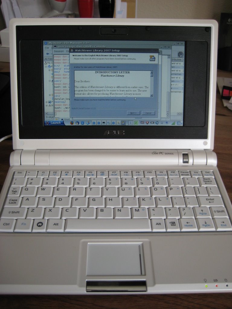 Trying to install Watchtower Library on the eeepc