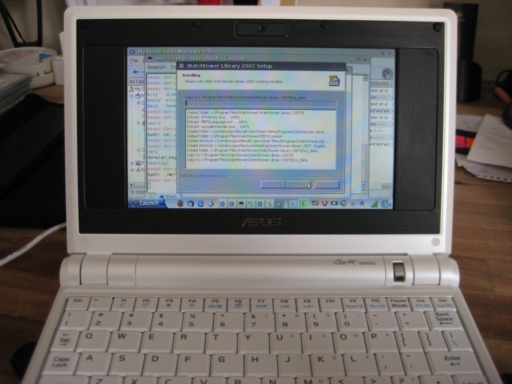 Trying to install Watchtower Library on the eeepc