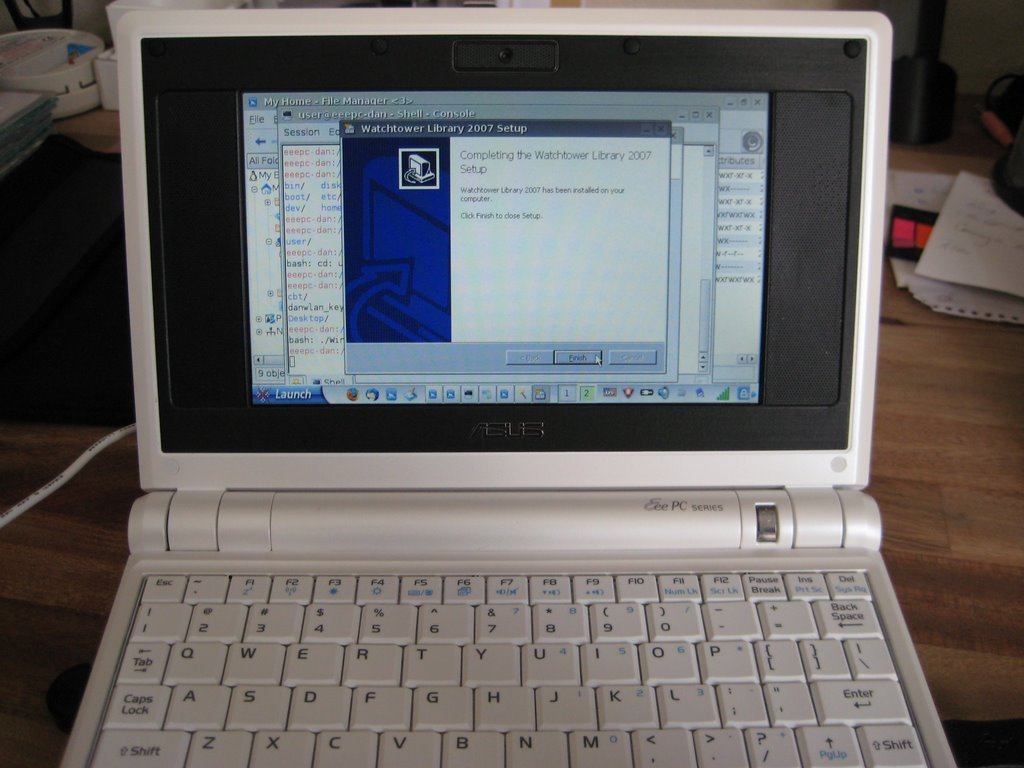 Trying to install Watchtower Library on the eeepc