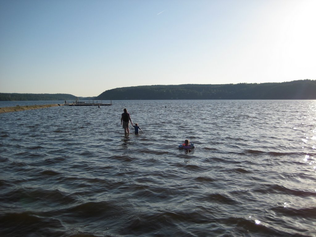Swimming in Aspen Lake.