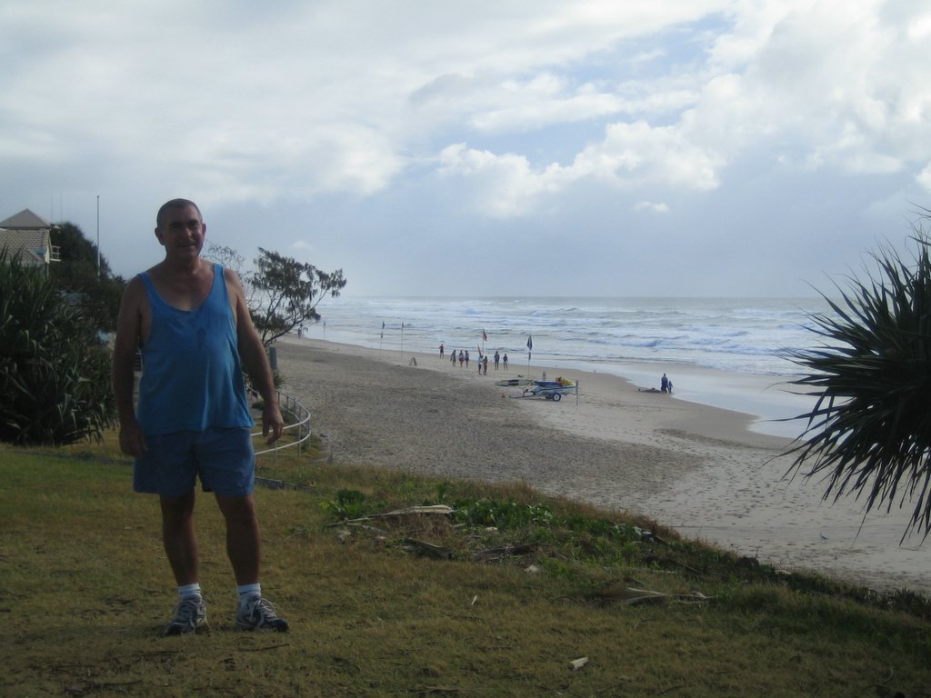 Dad out for his morning run.