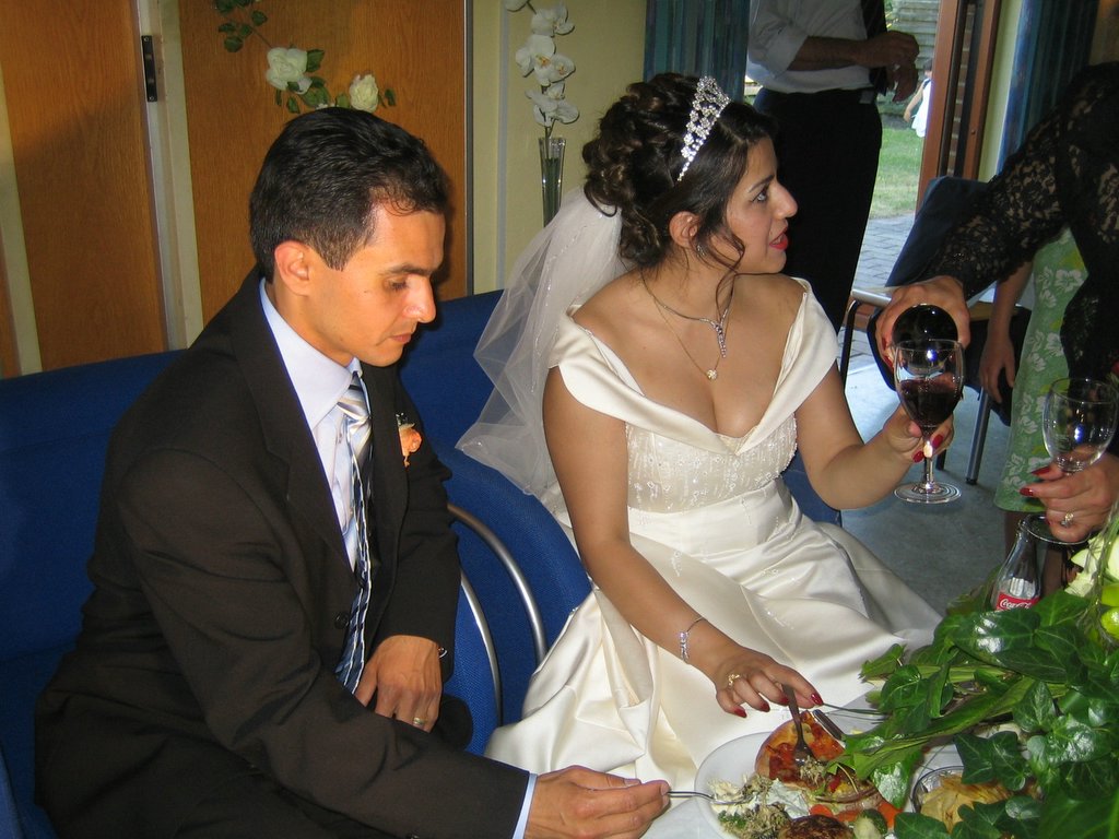 Babak and Sahnaz's wedding part 3: Time to eat.