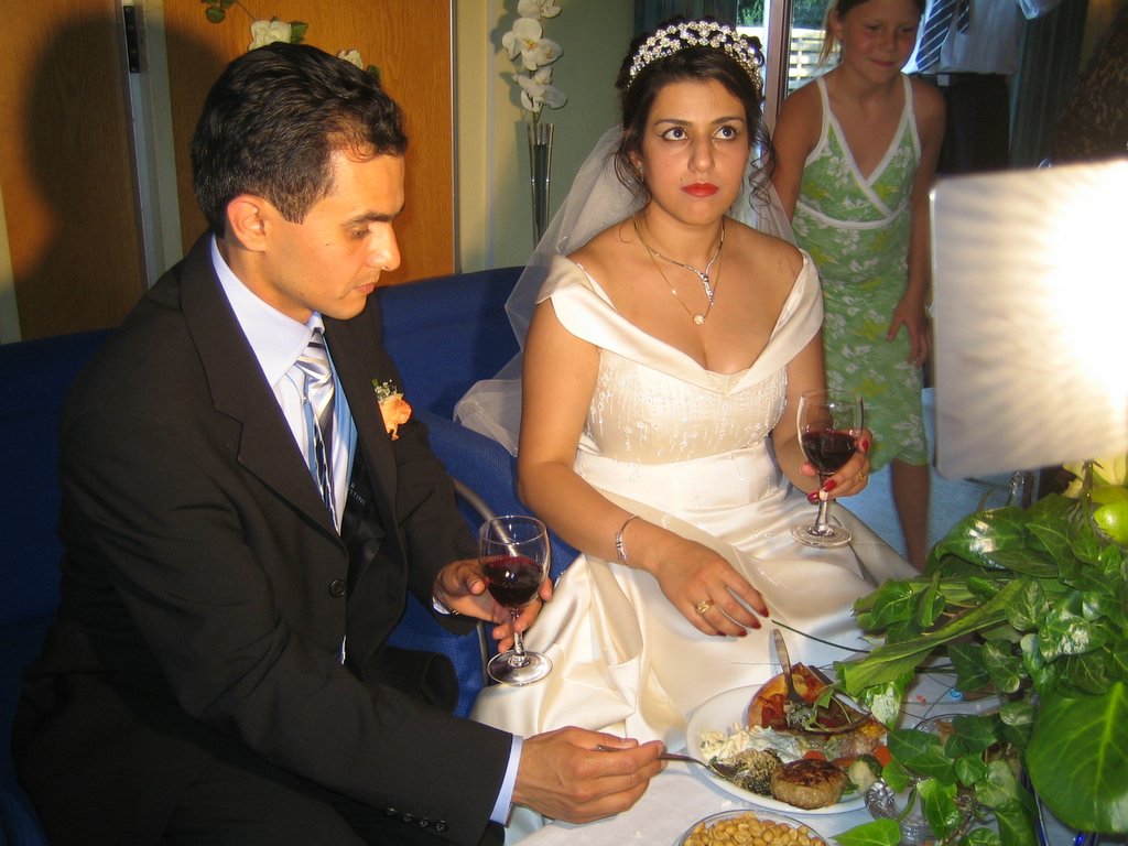 Babak and Sahnaz's wedding part 3: Time to eat.