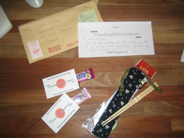 Esther got free stuff from Japan!
