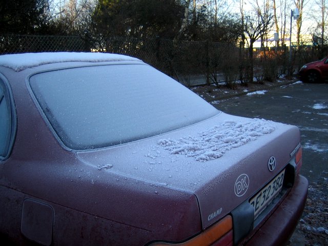 Icy car