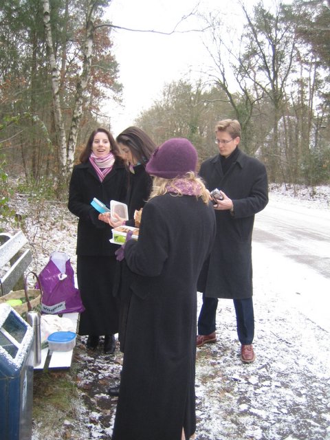 A freezing lunch break in Apeldoorn