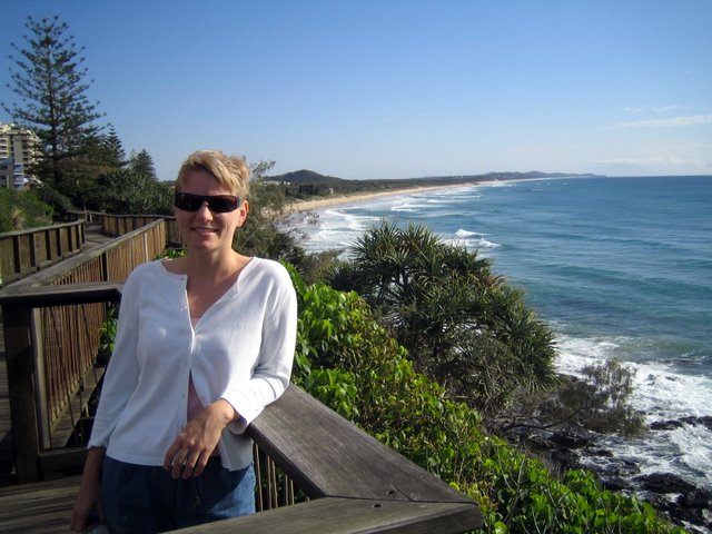 Walking along the beach