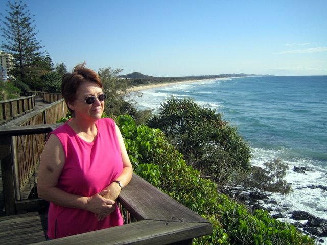 Walking along the beach