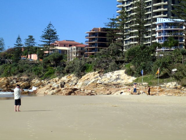 Walking along the beach