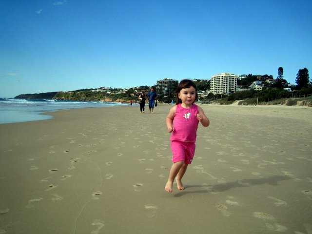 Walking along the beach
