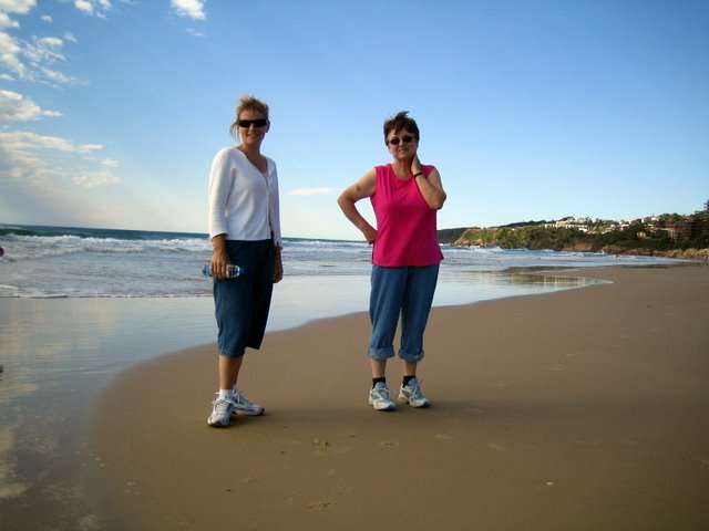Walking along the beach