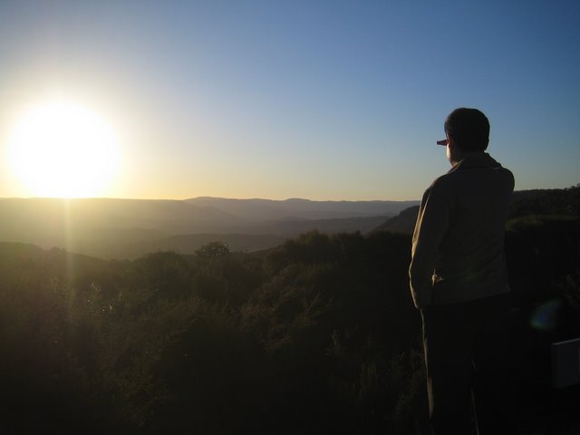 Blue mountains' sunset