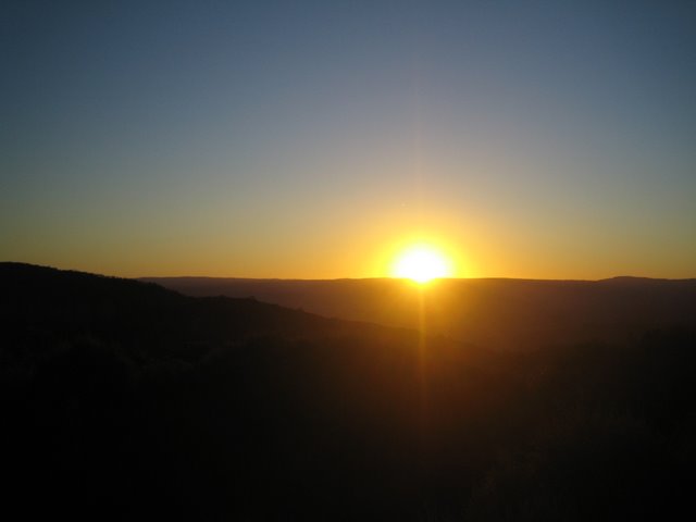 Blue mountains' sunset