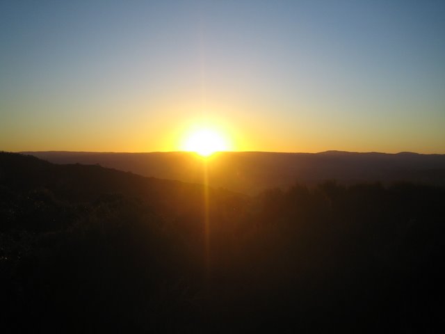 Blue mountains' sunset