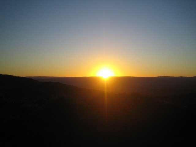 Blue mountains' sunset