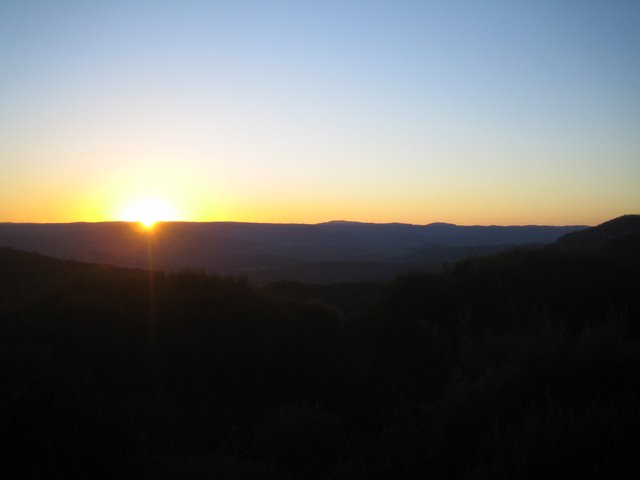 Blue mountains' sunset