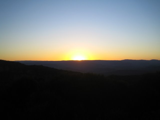 Blue mountains' sunset