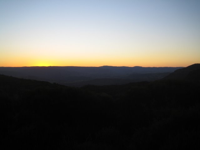 Blue mountains' sunset