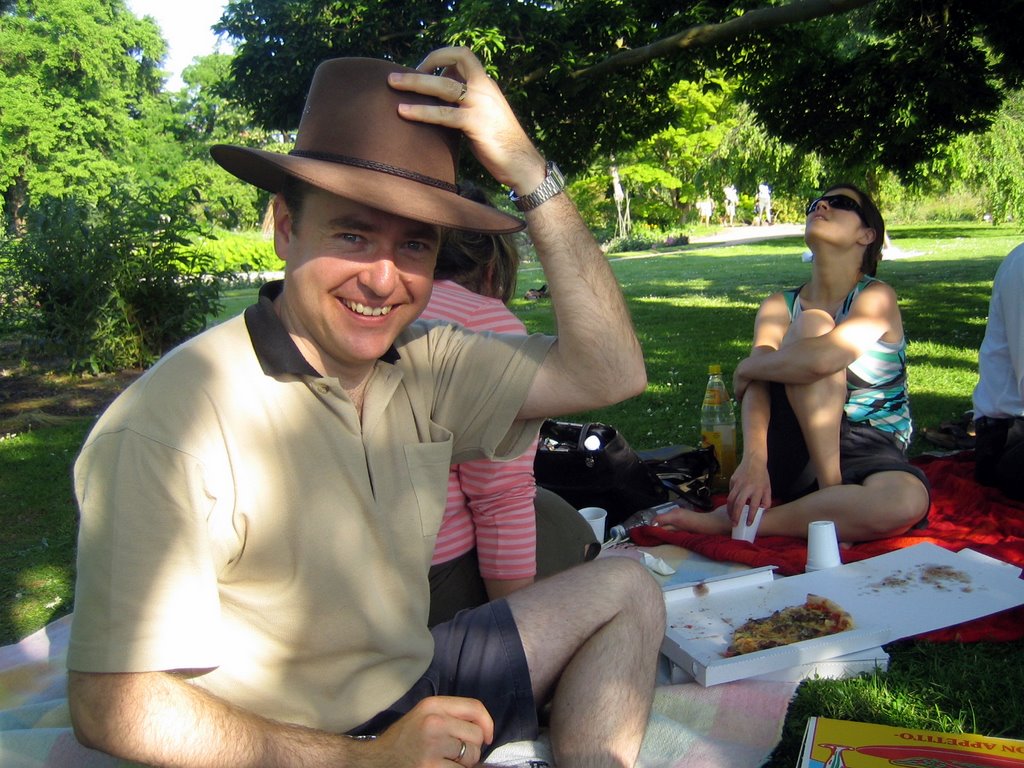 Pizza in a park