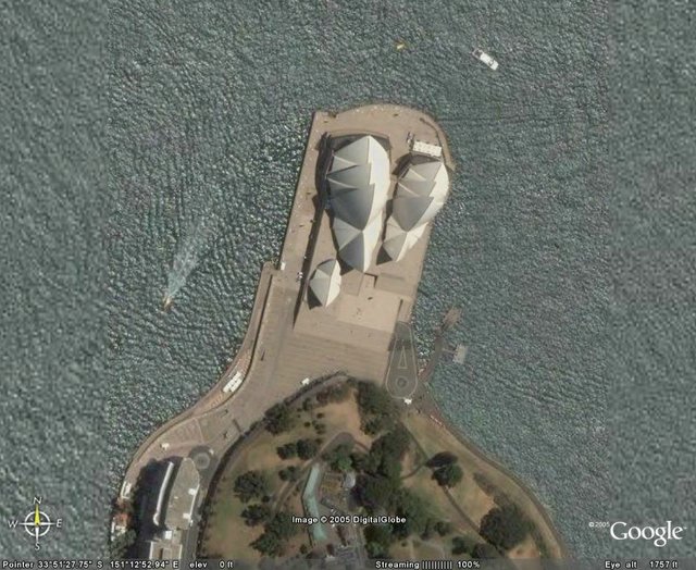Bird's eye view of Sydney Opera House