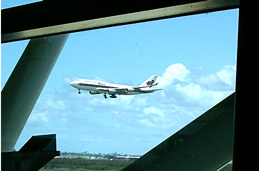 Per and Anni arrive in Brisbane