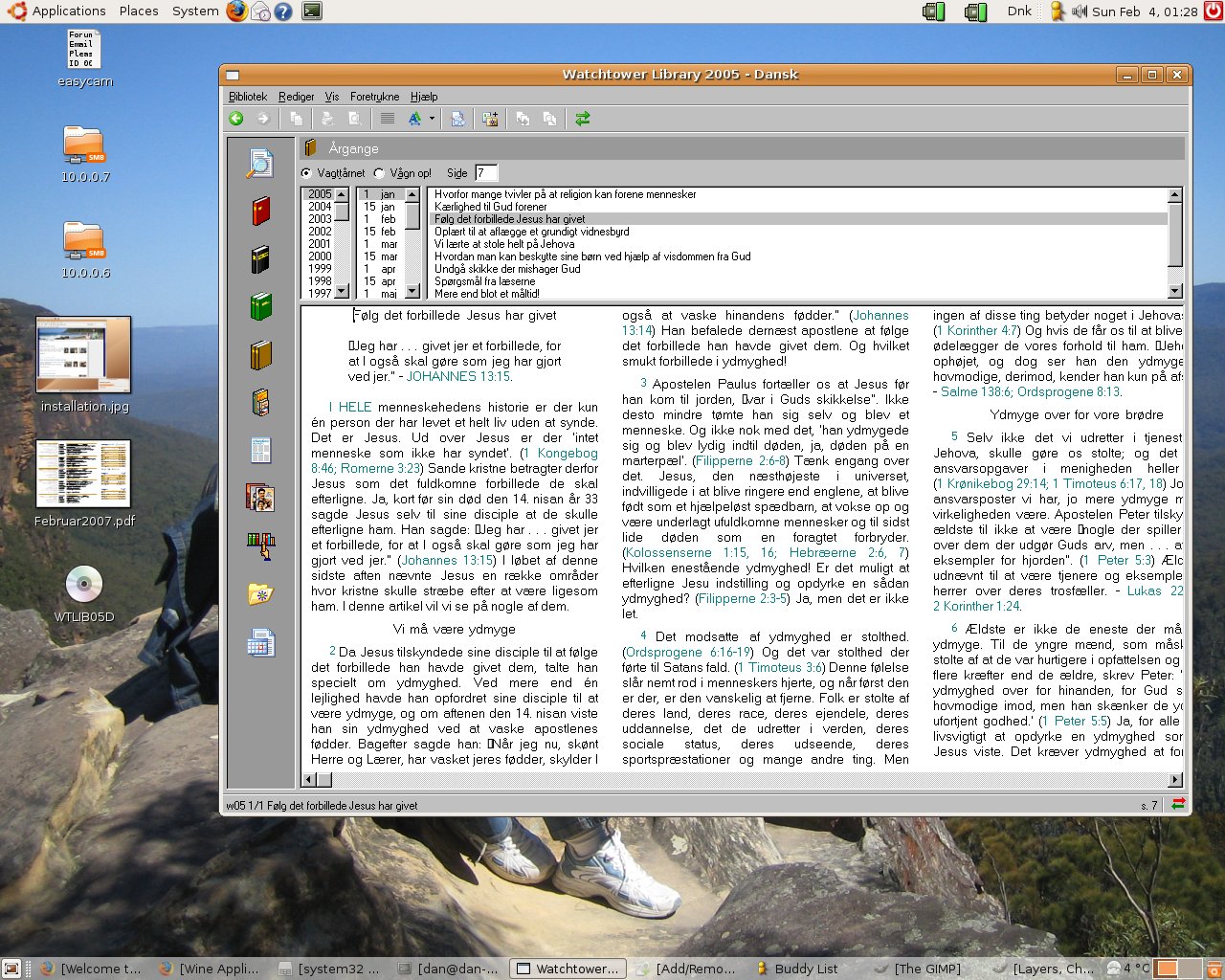 Watchtower Library Danish on Ubuntu