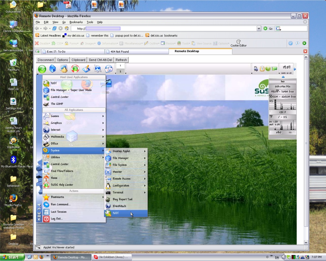 Linux in a browser window