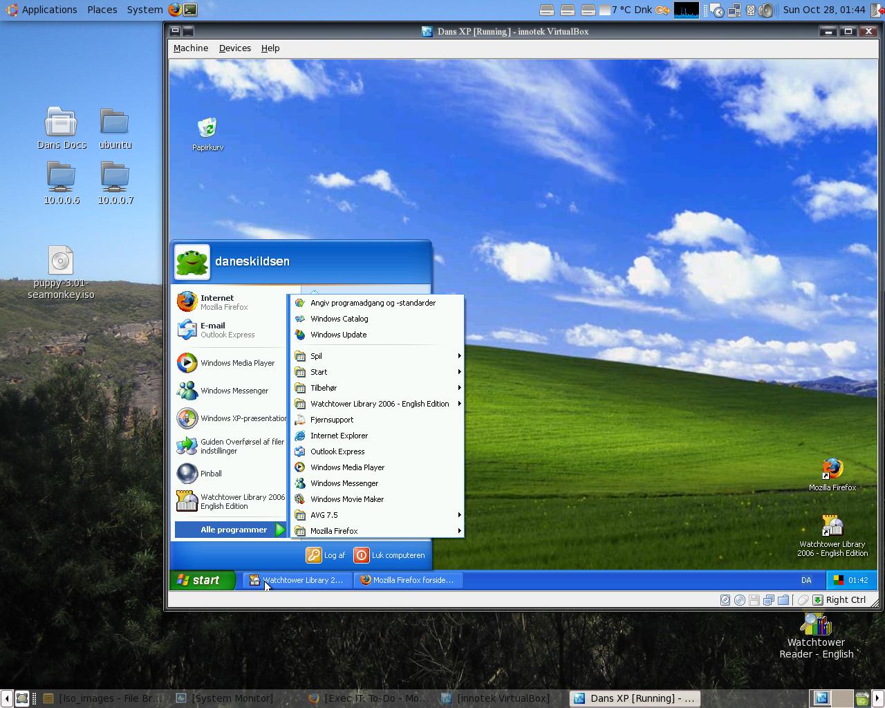 Windoze XP running in Ubuntu